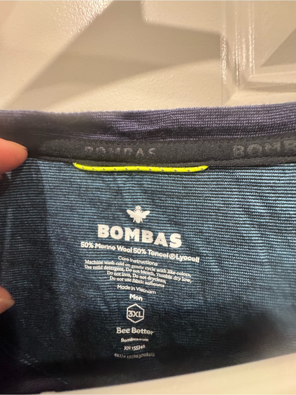 Bombas Navy and Yellow Long Sleeve Men’s Shirt